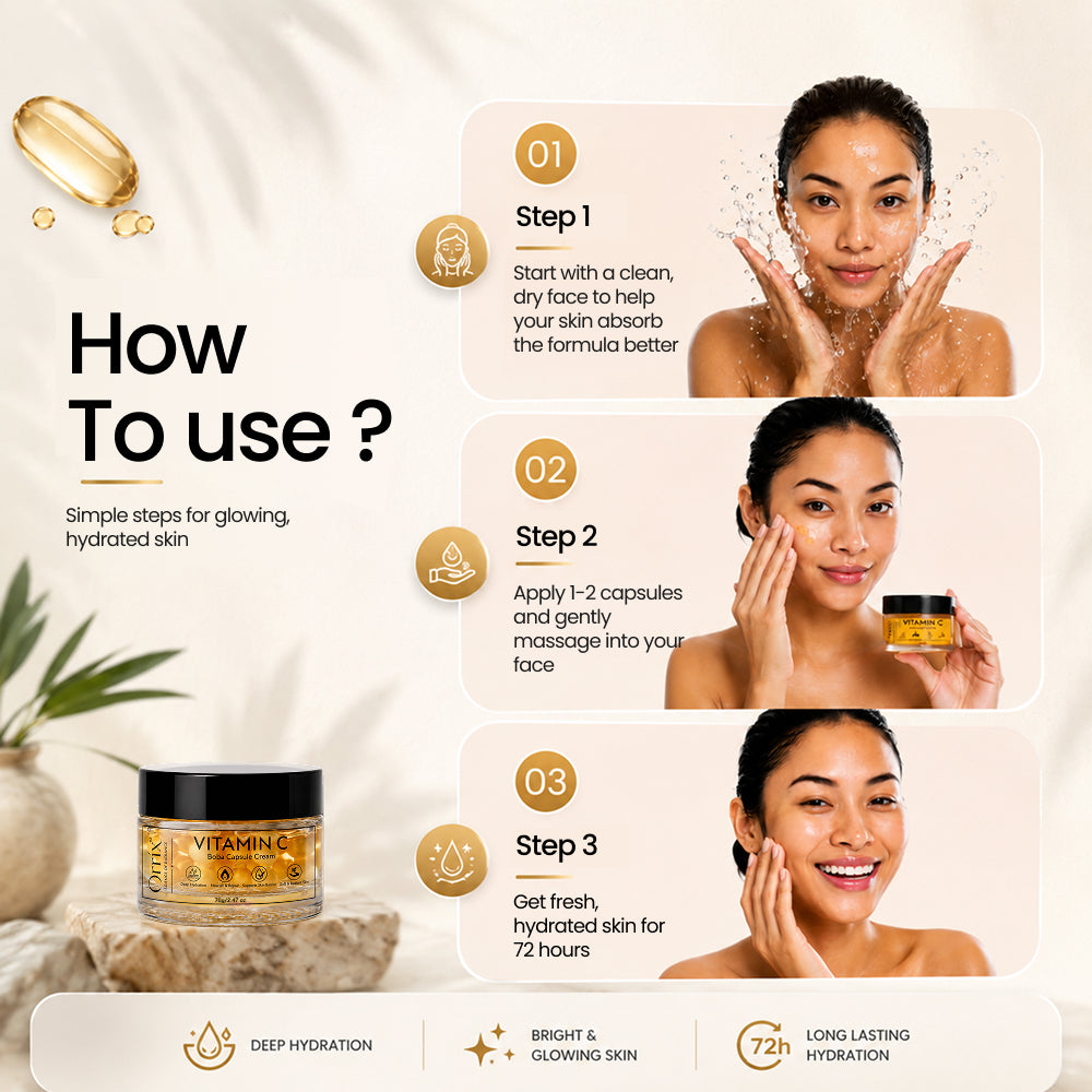 Vitamin C Boba Capsule Net - 70G how to apply banner